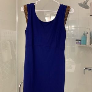 Smokin’ Midnight Blue Mini Dress w Beading (Size Small) (Brand: Needle & Thread)